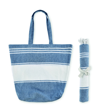 Logotrade promotional product image of: Beach bag with hammam towel