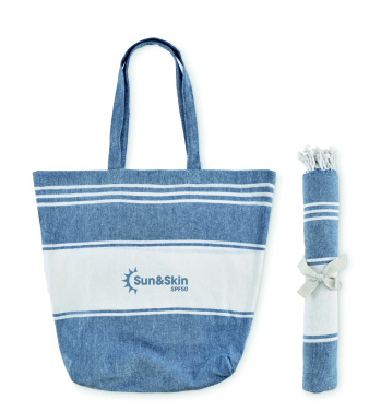 Logotrade corporate gift image of: Beach bag with hammam towel