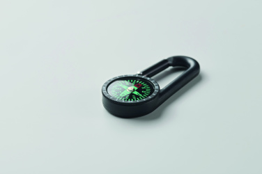 Logo trade promotional giveaways image of: Outdoor compass with carabiner