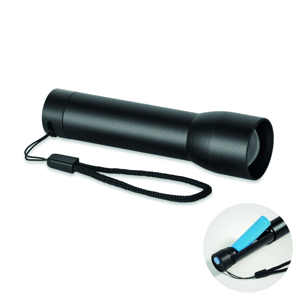 Logo trade promotional products image of: Aluminium rechargeable torch