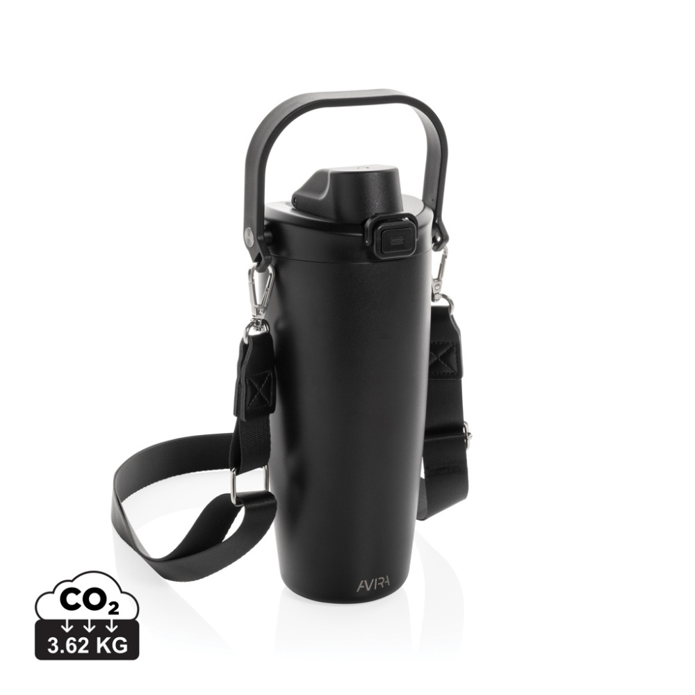 Logotrade advertising product image of: Avira Ayala RCS re-steel duosip lockable crossbody tumbler