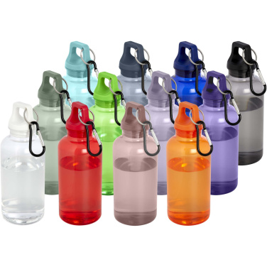 Logo trade promotional merchandise picture of: Oregon 400 ml RCS certified recycled plastic water bottle with carabiner