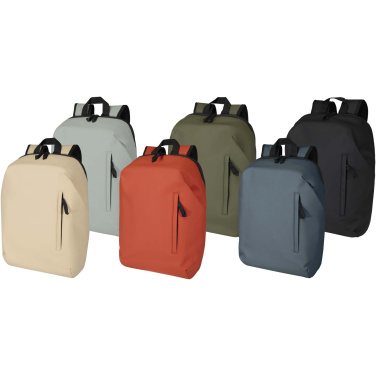 Logo trade promotional merchandise picture of: Resi Plus 15" GRS recycled anti-theft backpack 18L