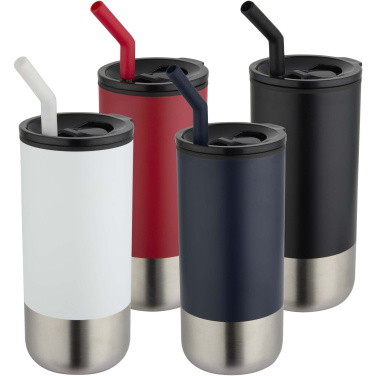 Logotrade promotional gifts photo of: Grayson 480 ml RCS recycled insulated tumbler with straw