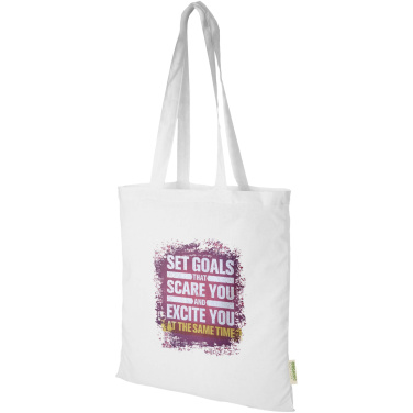Logo trade business gifts image of: Odisha 140 g/m² OCS organic tote bag 7L