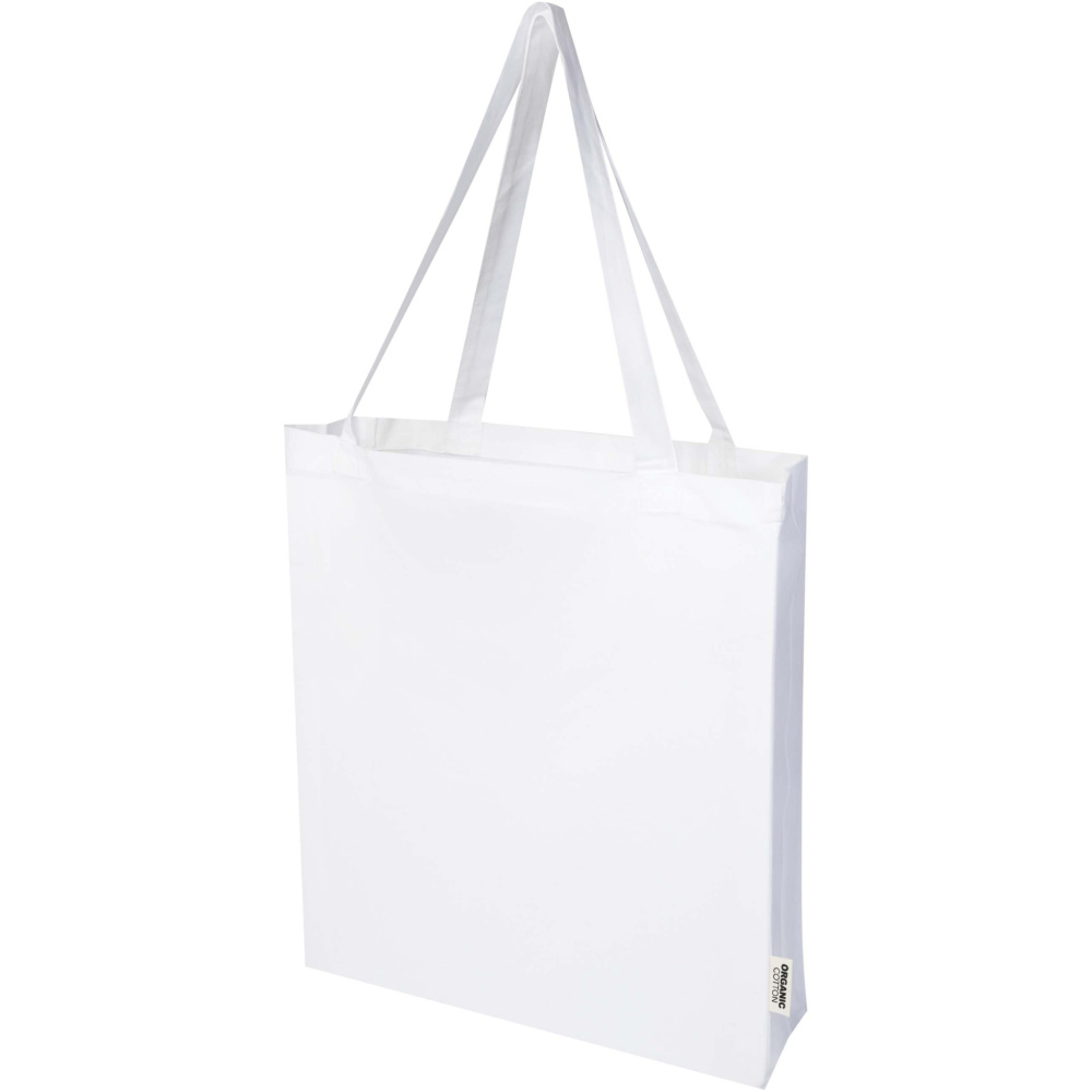 Logo trade advertising products image of: Odisha 180 g/m² OCS organic full gusset tote bag 14L