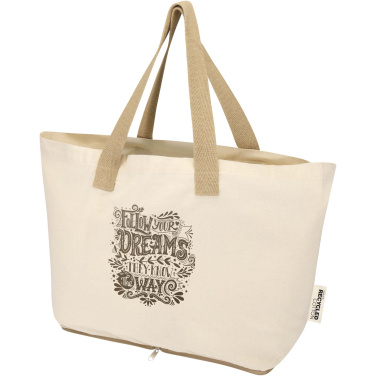 Logo trade business gift photo of: Sierra 140 g/m² GRS recycled foldable cotton tote bag 7L
