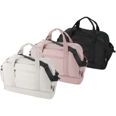 Logo trade promotional items picture of: Puffer GRS recycled duffel bag with insulated bottom 30L