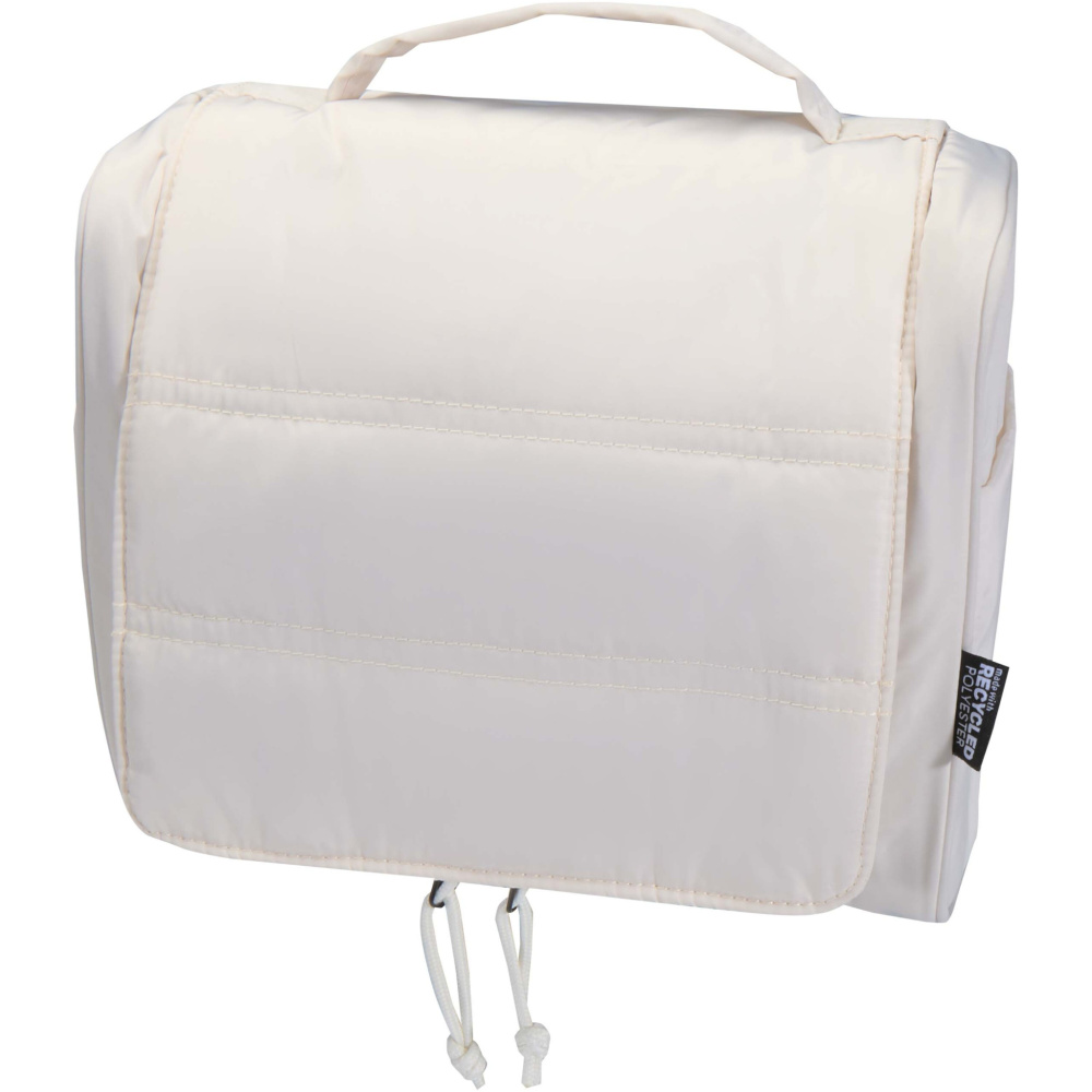 Logo trade promotional merchandise photo of: Puffer GRS recycled hangable toiletry bag 8L