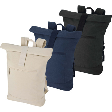 Logotrade advertising product picture of: Recanvas 14” GRS recycled rolltop backpack 16L