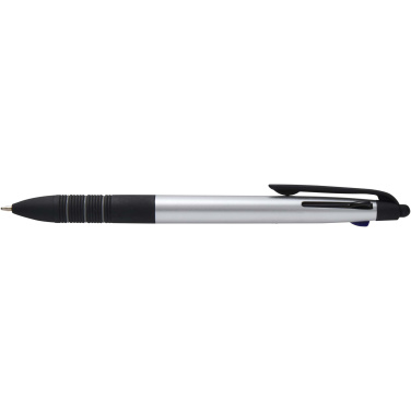 Logo trade promotional giveaways picture of: Trine 3-ink RCS recycled ballpoint pen with stylus