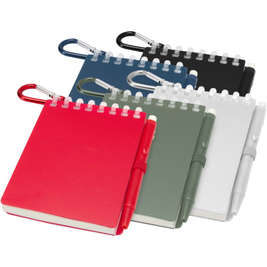 Logotrade promotional item image of: Lig Mini recycled outdoor soft cover notebook and ballpoint pen set (black ink)