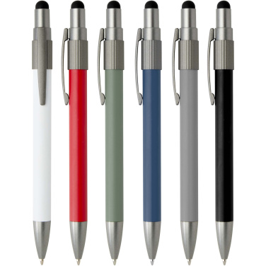 Logotrade advertising product image of: Rill RCS recycled ballpoint pen with stylus and fidget spinner (black ink)