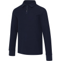 Zeus long sleeve unisex half zip polo, Navy