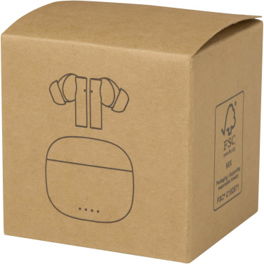 Logotrade promotional gift image of: Alterf recycled plastic True Wireless Bluetooth® headset with silicone eartips