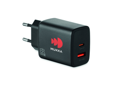 Logotrade advertising products photo of: EU 2-pole wall adapter/charger