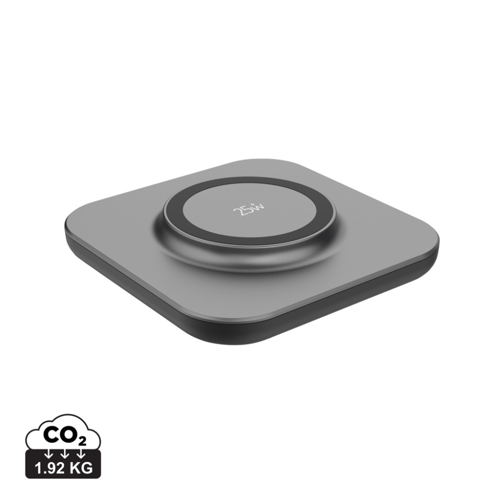 Logo trade corporate gifts picture of: Quantum ultra-fast 25W magnetic wireless charging pad