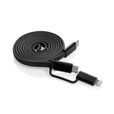 Logo trade promotional gift photo of: Arc RCS recycled Ultra-thin 60W 2 in 1 magnetic cable