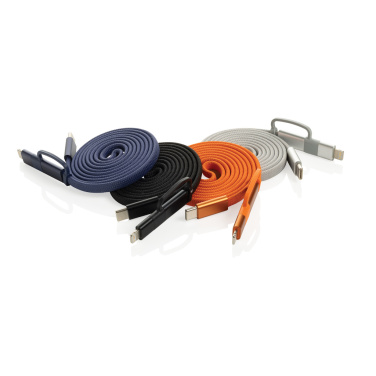 Logo trade promotional items picture of: Arc RCS recycled Ultra-thin 60W 2 in 1 magnetic cable
