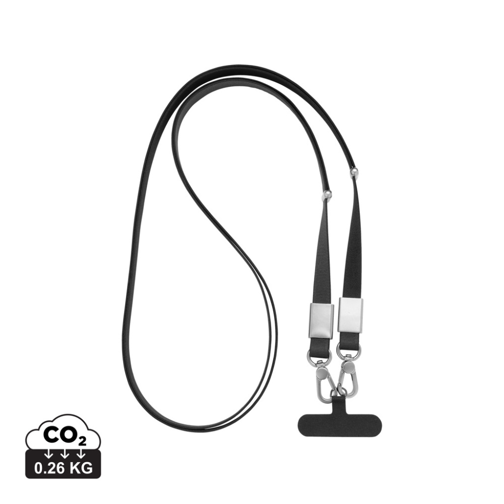 Logotrade promotional item picture of: Nivo RCS recycled PET Crossbody lanyard