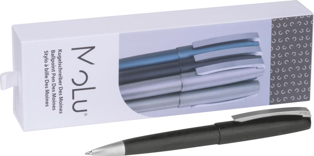 Logo trade promotional product photo of: Metal ballpoint pen Des Moines MoLu