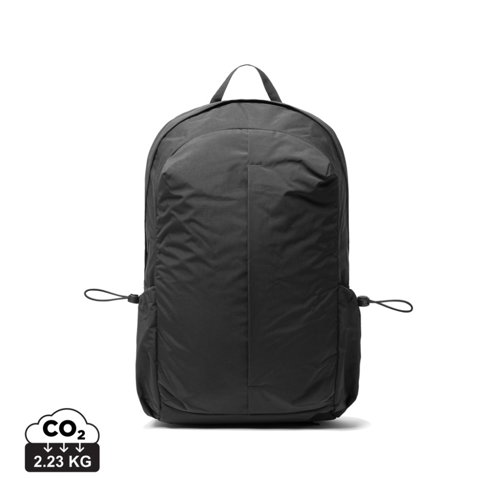 Logotrade promotional giveaway image of: KENTO URBAN RCS recycled nylon 15.6 inch Backpack with front