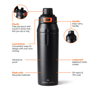 Logo trade promotional items image of: Nordic Drift Trail RCS Insulated Lockable Sports Bottle