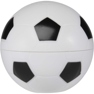 Logo trade promotional item photo of: Zuri football-shaped vanilla lip balm with SPF 15