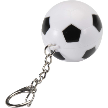 Logo trade promotional gifts image of: Rami football-shaped vanilla lip balm with SPF 15 and keychain