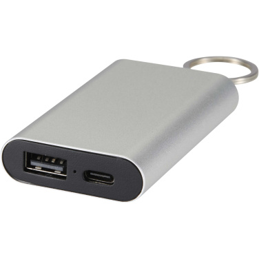 Logotrade promotional merchandise image of: Arcturus 2000 mAh recycled aluminium power bank with keychain