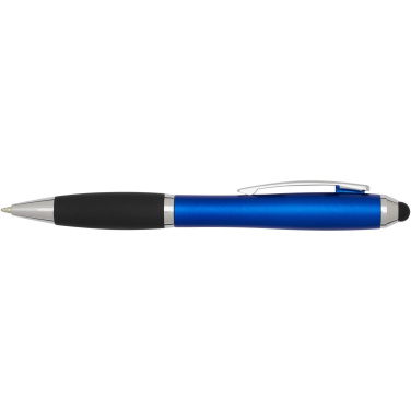 Logo trade promotional gift photo of: Nash RCS recycled plastic stylus ballpoint pen (black ink)
