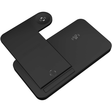 Logotrade promotional merchandise picture of: SCX.design W28 3-in-1 wireless charging base with phone stand