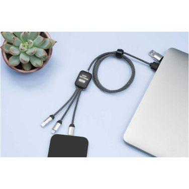 Logo trade business gift photo of: SCX.design C33 60W Type-C charging cable with dual light-up logo