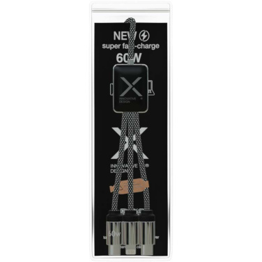 Logotrade advertising products photo of: SCX.design C33 60W Type-C charging cable with dual light-up logo