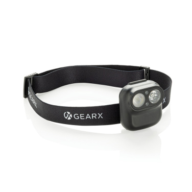 Logo trade advertising products image of: Gear X RCS rPlastic head torch with motion sensor