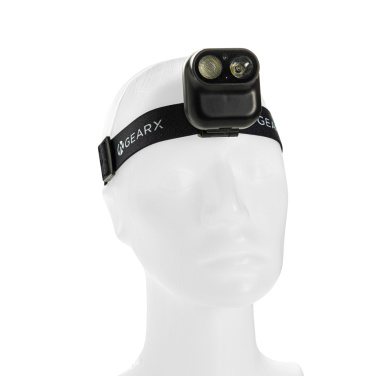 Logo trade advertising products image of: Gear X RCS rPlastic head torch with motion sensor