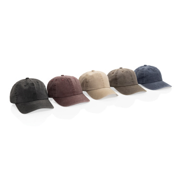 Logo trade promotional merchandise picture of: BEAU AWARE™ Washed 6 panel 270gsm cotton twill cap