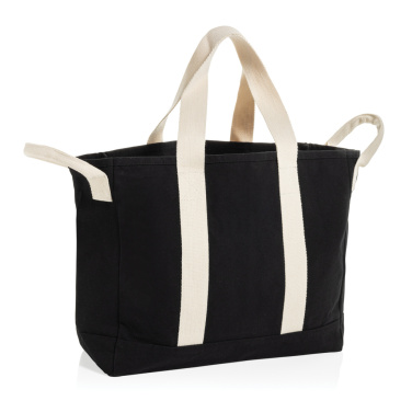 Logo trade corporate gifts image of: BEAU AWARE™ Beach bag 400gsm recycled canvas, with side hand