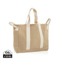BEAU AWARE™ Beach bag 400gsm recycled canvas, with side hand, beige