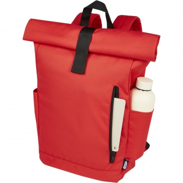 Logo trade reklaamtoote pilt: Byron 15,6" GRS RPET rull-top seljakott 18L