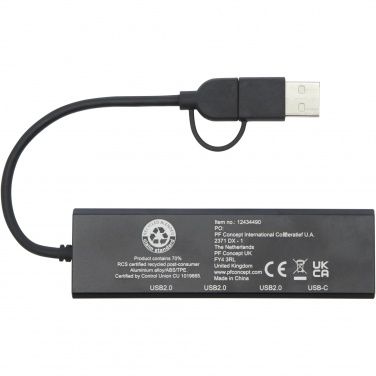 Logotrade reklaamkingitused pilt: Rise RCS-i taaskasutatud alumiiniumist USB 2.0 jaotur
