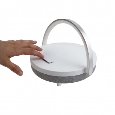 Logo trade firmakingid foto: Prixtoni 4-in-1 10 W Bluetooth® kõlar LED-tule ja juhtmevaba laadimisalusega