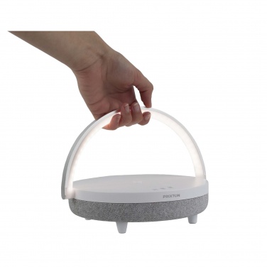 Logotrade ärikingid pilt: Prixtoni 4-in-1 10 W Bluetooth® kõlar LED-tule ja juhtmevaba laadimisalusega