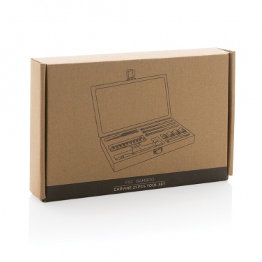 Logo trade meene pilt: Carvine 21 tk bambusest tööriistade komplekt