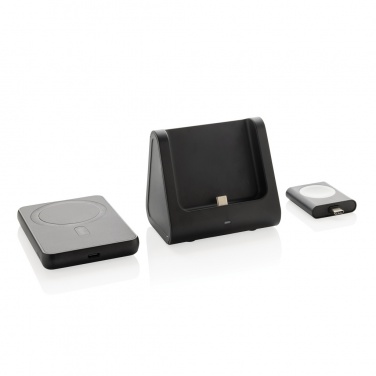 Logotrade reklaamkingid pilt: Powerbase RCS taaskasutatud plastist kolm ühes laadija koos toitepangaga