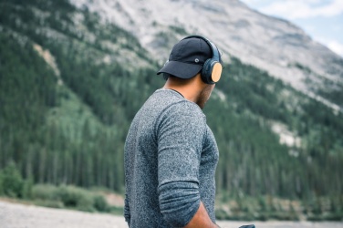 Logo trade firmakingi pilt: RCS ja bambusest Elite kokkupandavad juhtmevabad kõrvaklapid