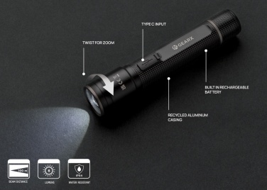 Logotrade reklaamtooted pilt: Gear X RCS taaskasutatud alumiiniumist USB-taaslaetav taskulamp