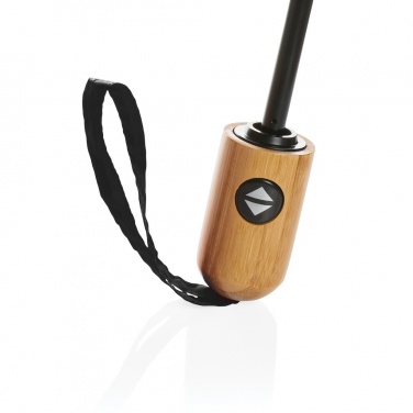 Logotrade firmakingi foto: 21" Impact AWARE™ RPET 190T bambusest automaatne avatav/sulgev vihmavari