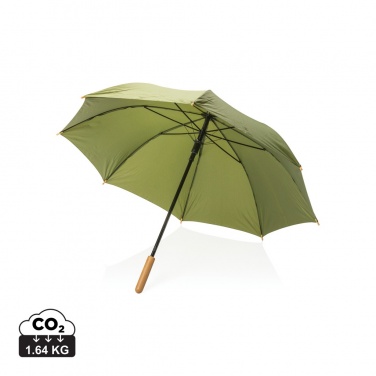 Logotrade firmakingi foto: 23" Impact AWARE™ RPET 190T automaatselt avatav bambusest vihmavari