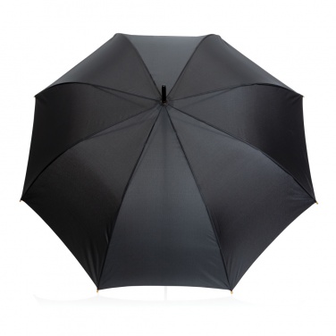 Logotrade reklaamtooted pilt: 27" Impact AWARE™ RPET 190T automaatselt avatav bambusest vihmavari